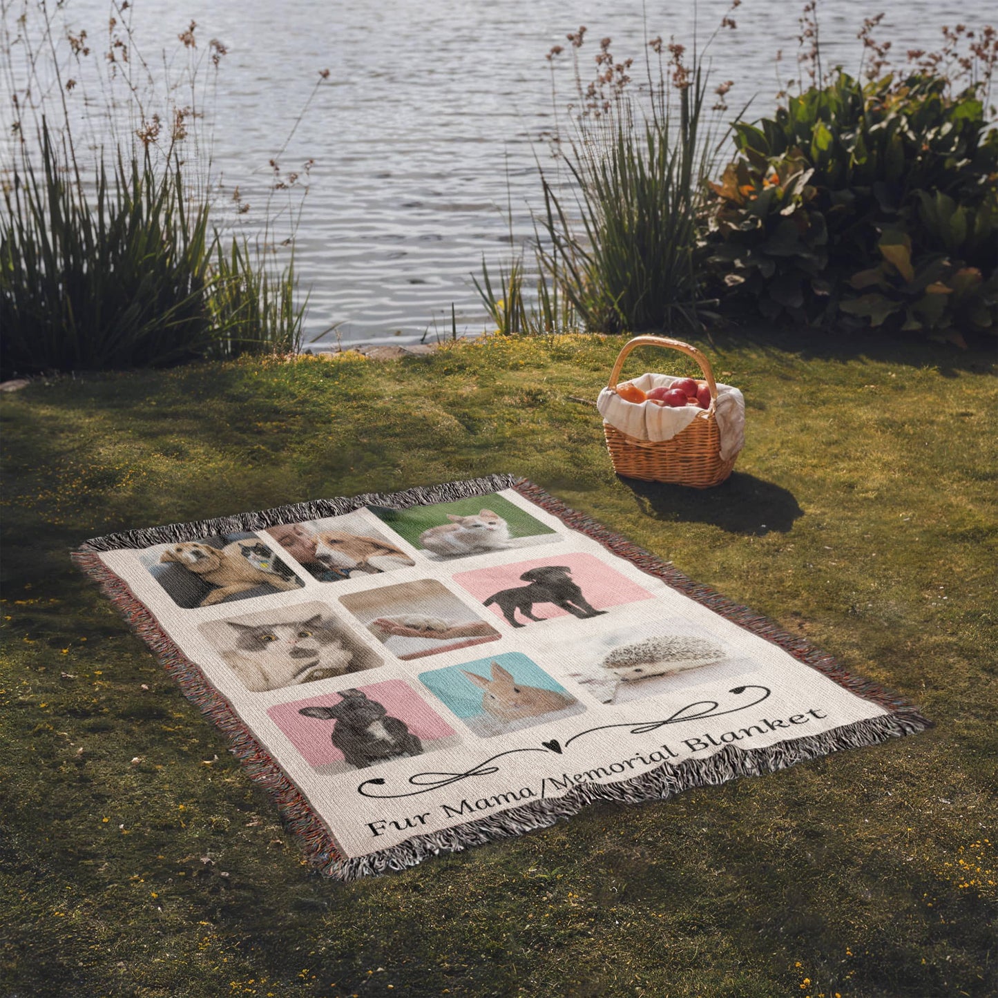 Personalized Heirloom Woven Blanket, Fur Mama, Memorial Blanket, Mother's Day!