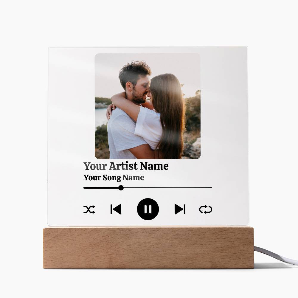 Personalized Song & Photo Acrylic Plaque - Birthday, Anniversary, Mother's Day