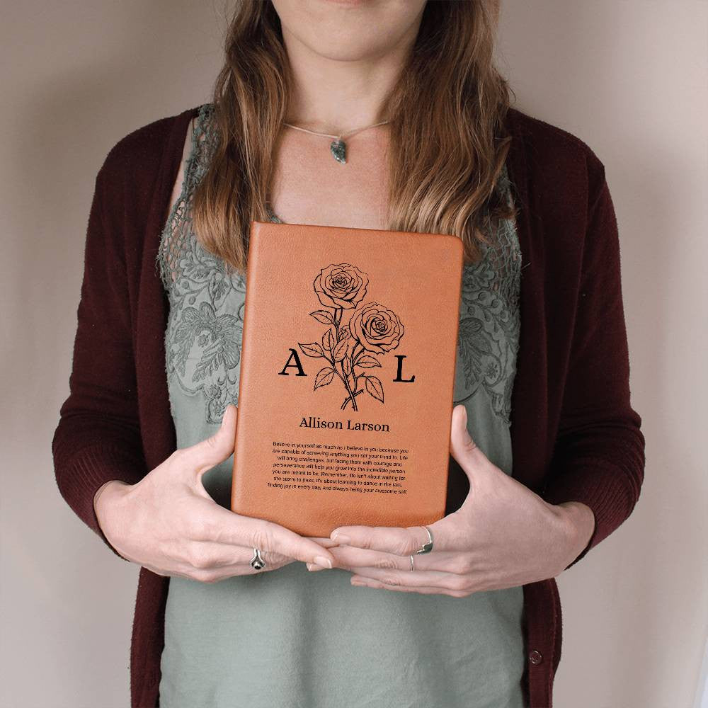 Personalized Leather Journal, Graduation Gift