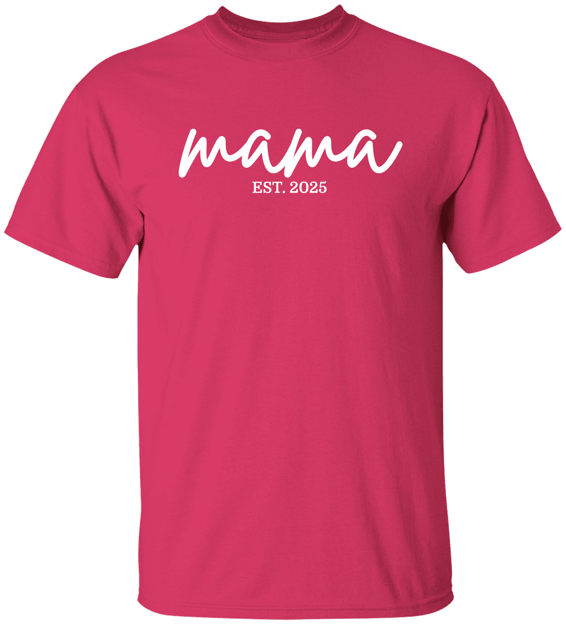 Custom “Mama Est. 2025” T-Shirt – Personalized New Mom Gift for Baby Shower or Pregnancy Reveal