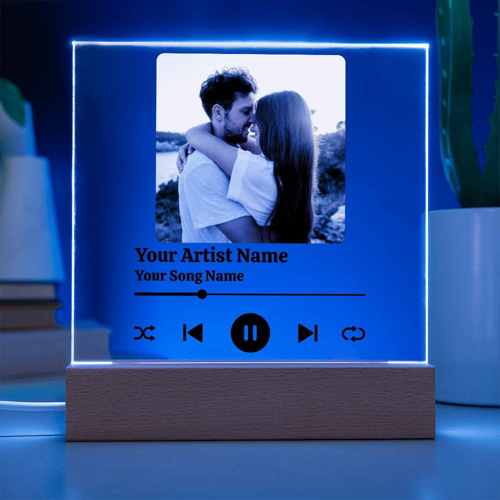 Personalized Song & Photo Acrylic Plaque - Birthday, Anniversary, Mother's Day