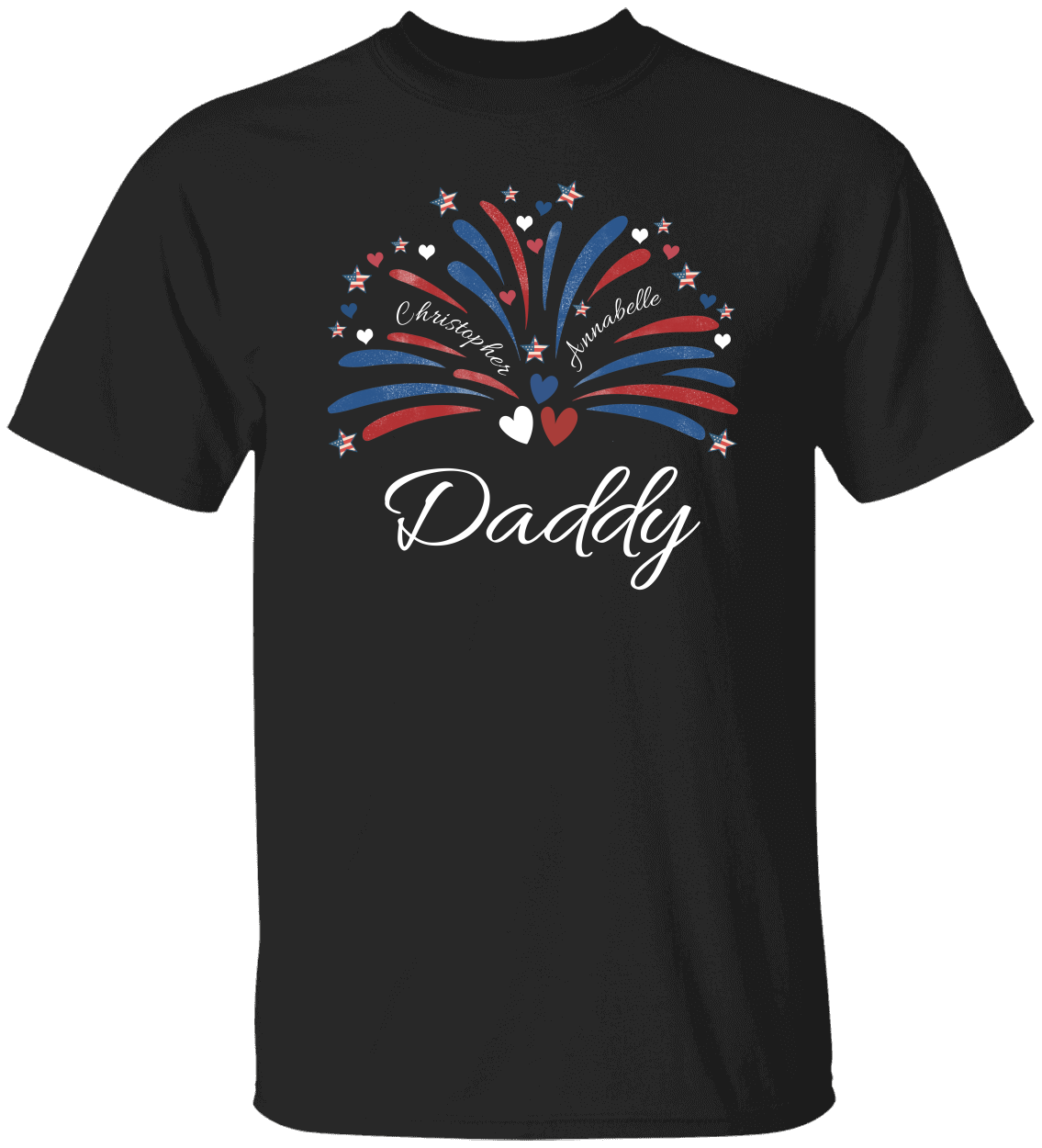 4th Of July Custom (Mama, Grandma, Daddy) Unisex T-Shirt With Upto 6 Kids Names!