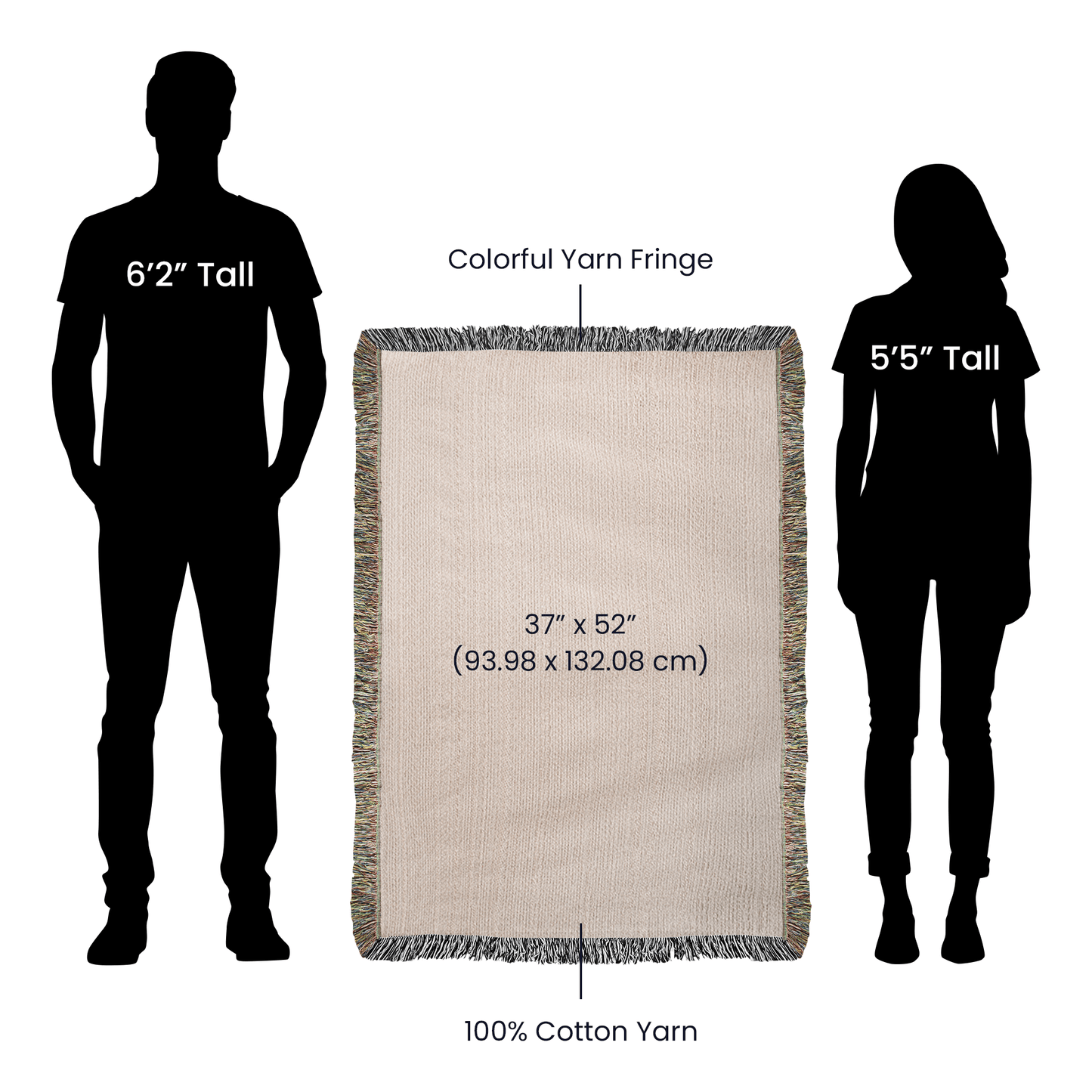 Custom Name Woven Blanket – Personalized Heirloom Throw for Cozy Gifting