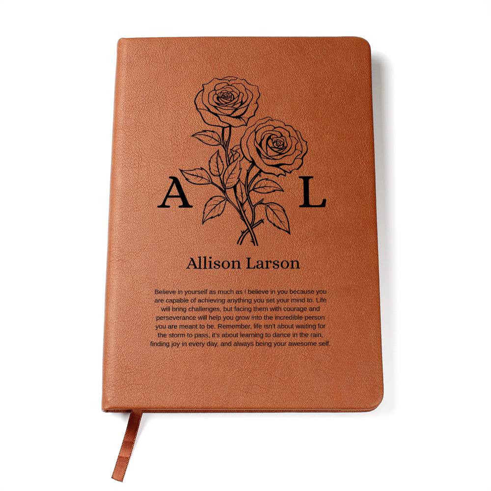 Personalized Leather Journal, Graduation Gift