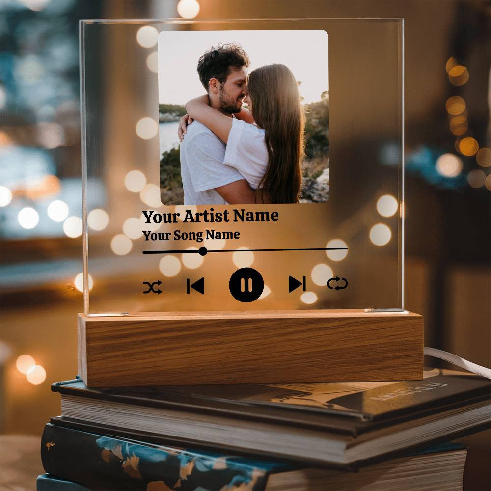 Personalized Song & Photo Acrylic Plaque - Birthday, Anniversary, Mother's Day