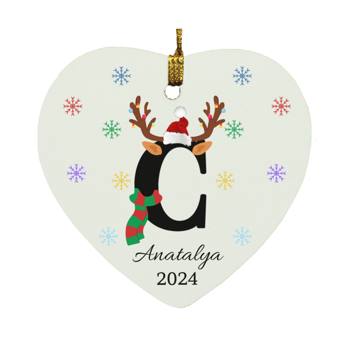 Personalized Initial Name Ornament – Unique Holiday Keepsake