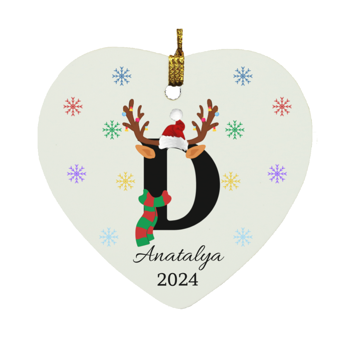 Personalized Initial Name Ornament – Unique Holiday Keepsake