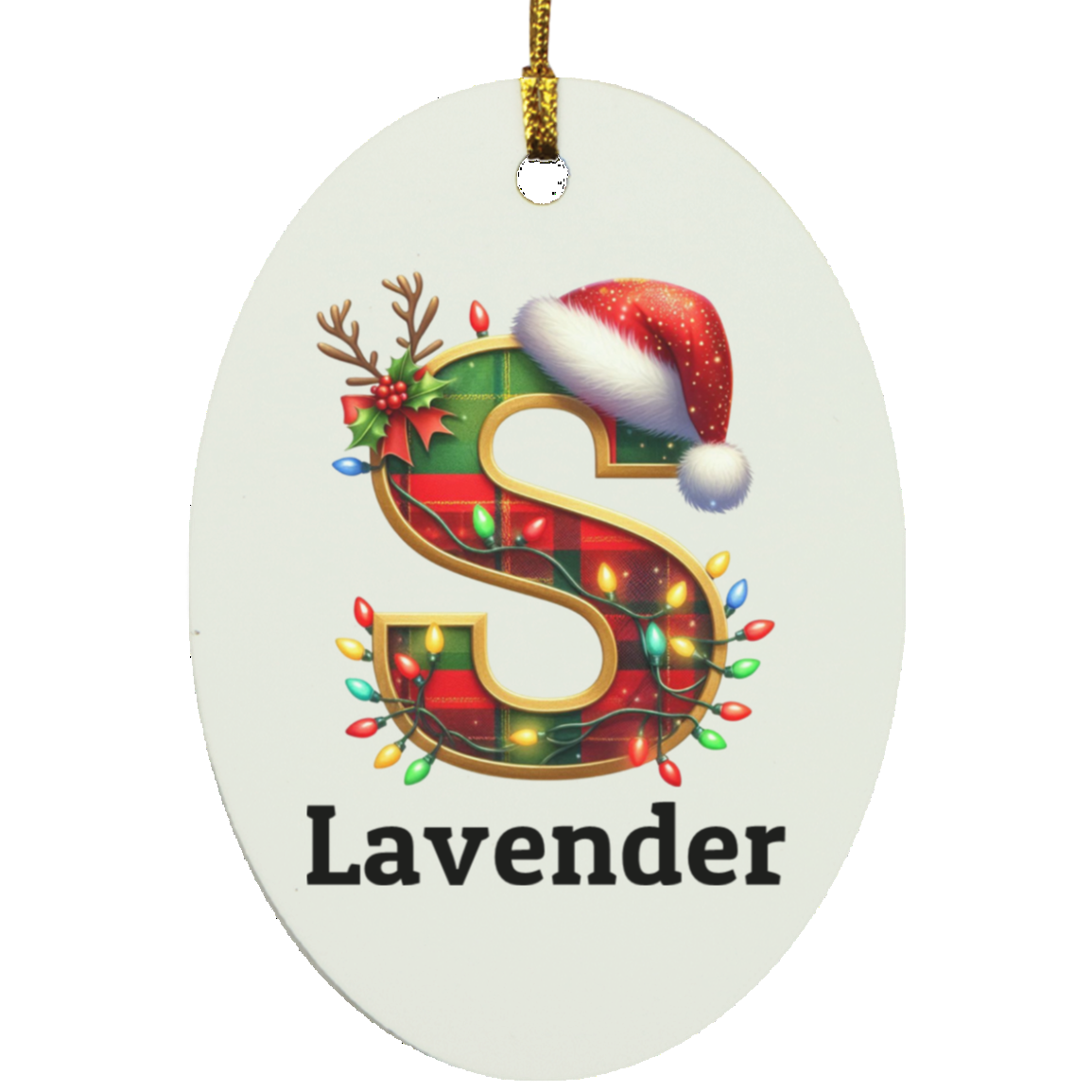 Personalized Initial Name Oblong Ornament – Meaningful Keepsake Gift