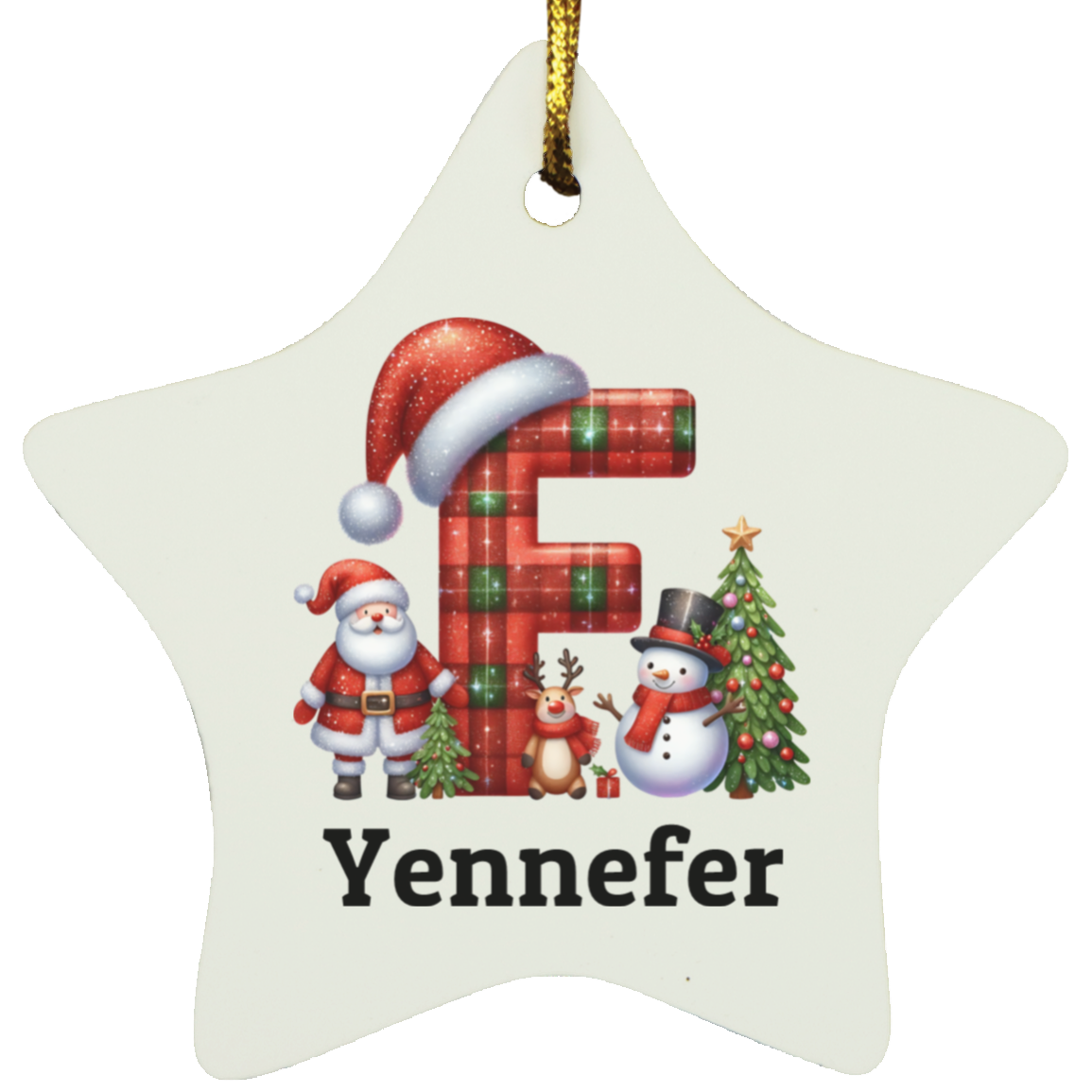 Personalized Initial Star Ornament – Unique Keepsake