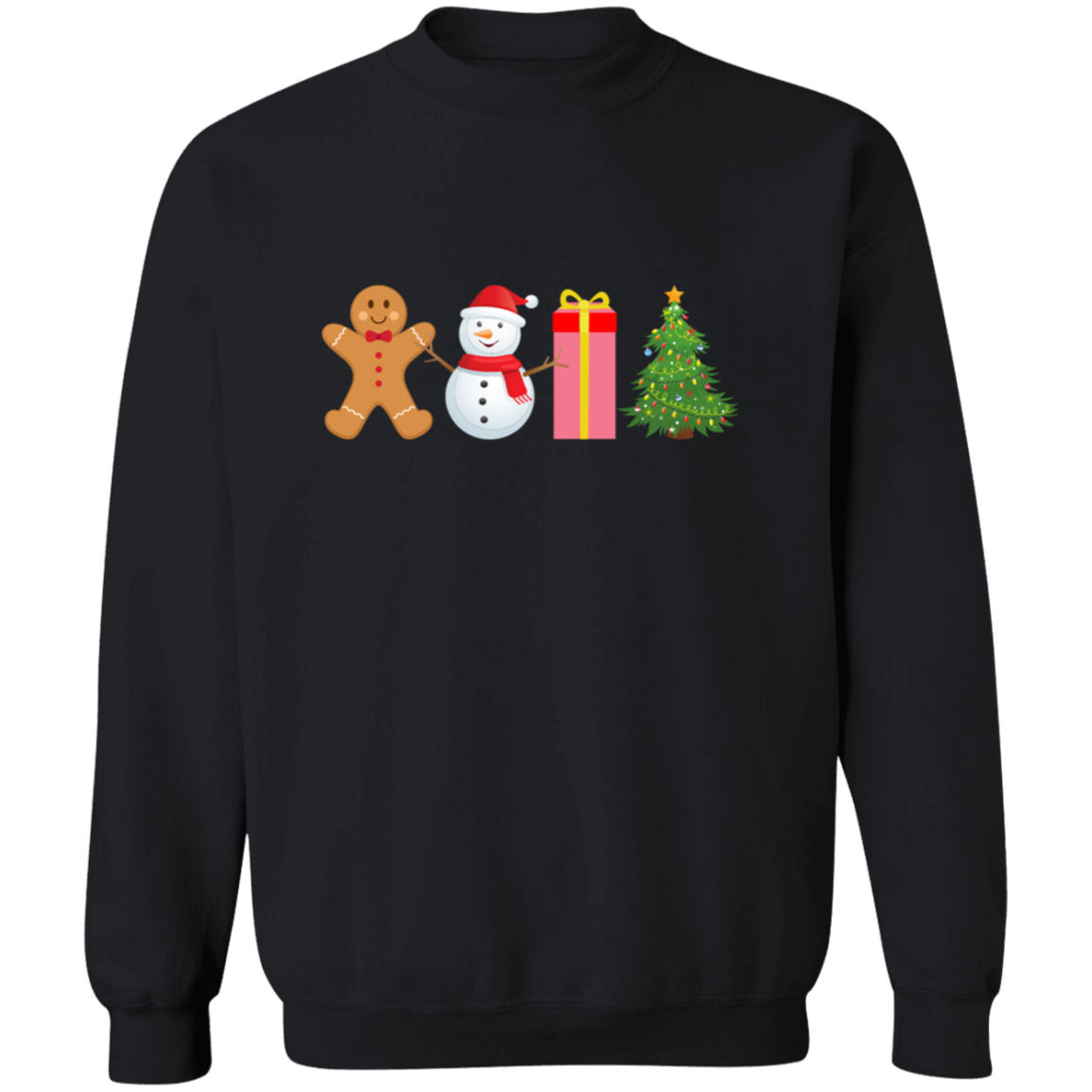 Gingerbread, Snowman, Present, Tree Unisex Sweatshirt – Cozy Holiday Style