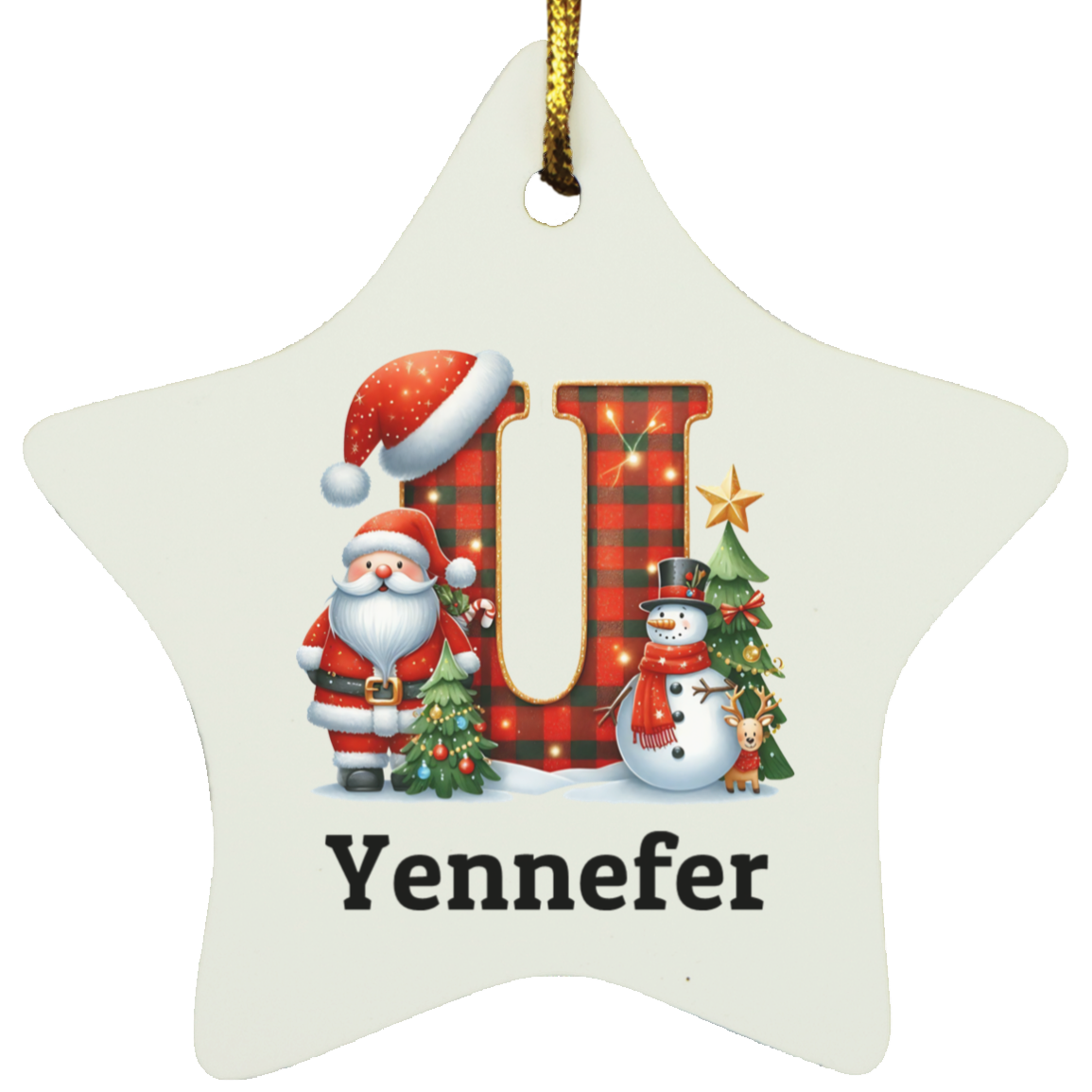 Personalized Initial Star Ornament – Unique Keepsake