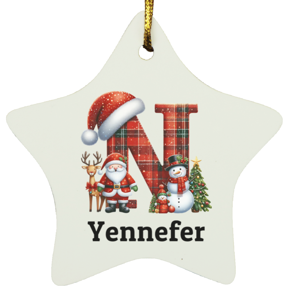 Personalized Initial Star Ornament – Unique Keepsake