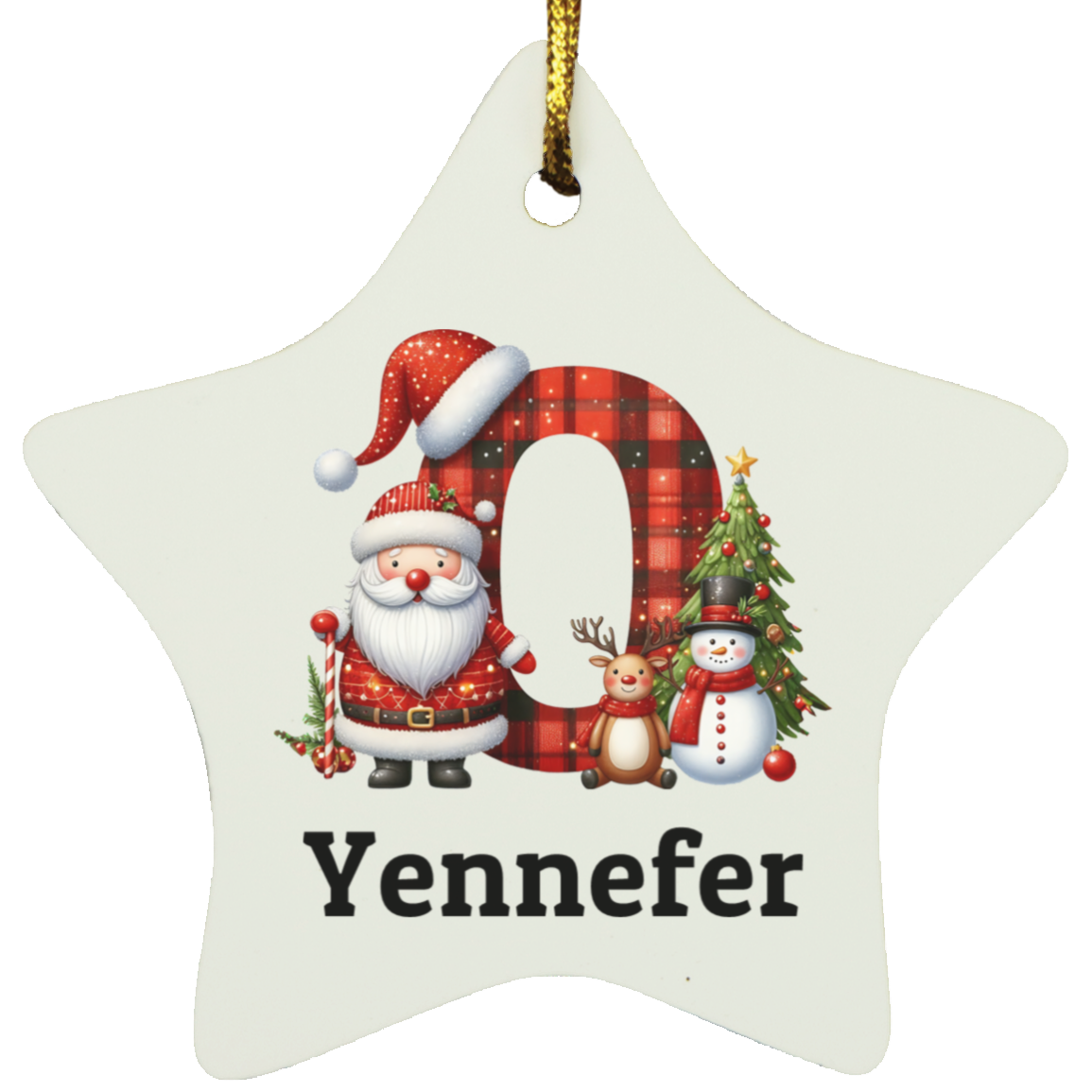 Personalized Initial Star Ornament – Unique Keepsake