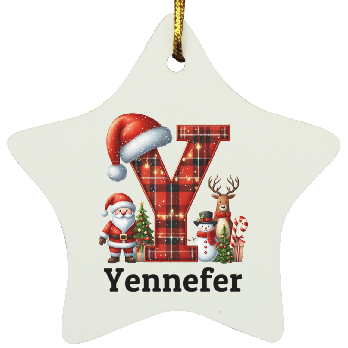 Personalized Initial Star Ornament – Unique Keepsake