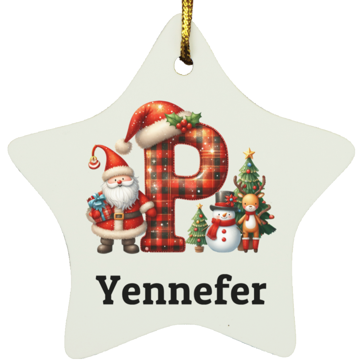 Personalized Initial Star Ornament – Unique Keepsake