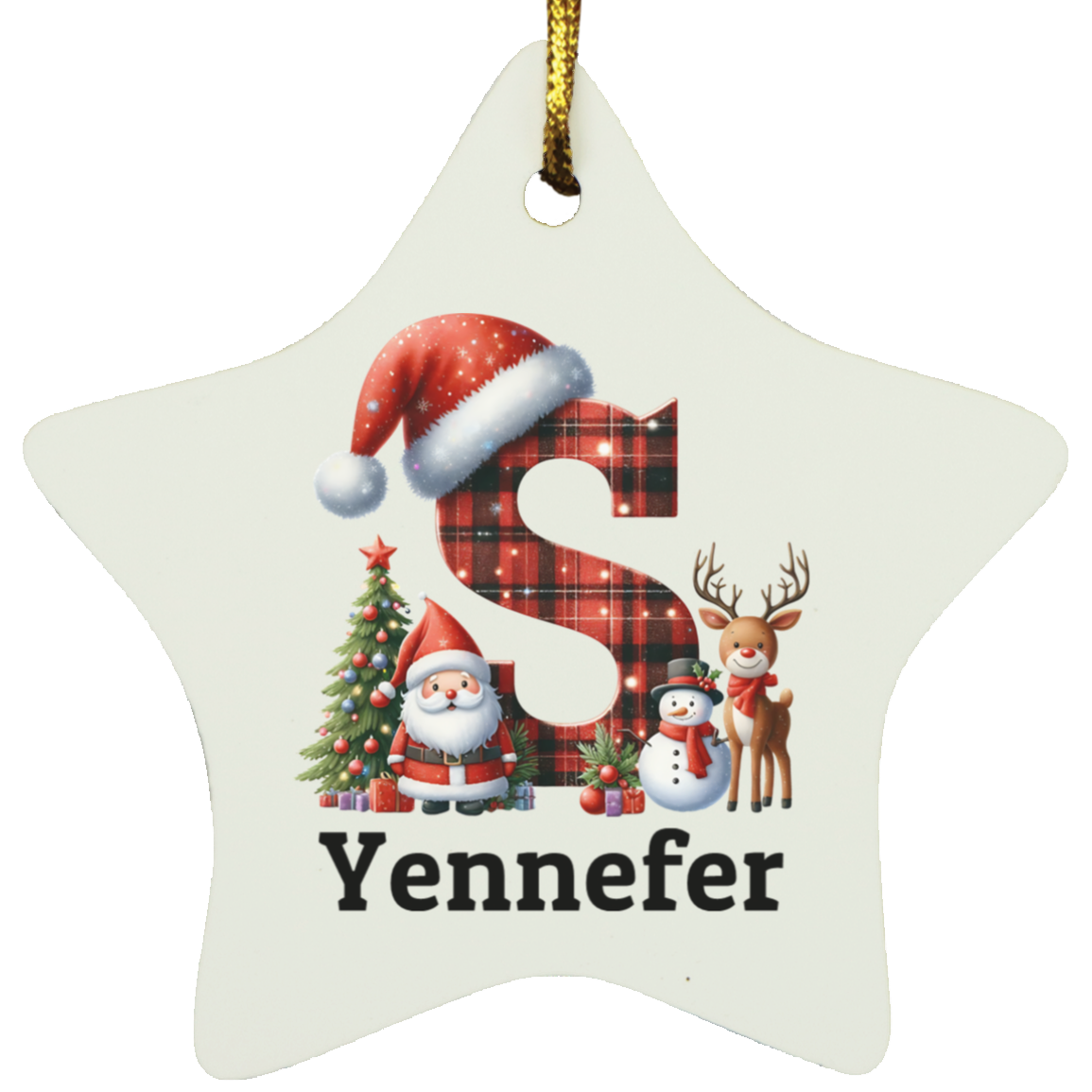 Personalized Initial Star Ornament – Unique Keepsake