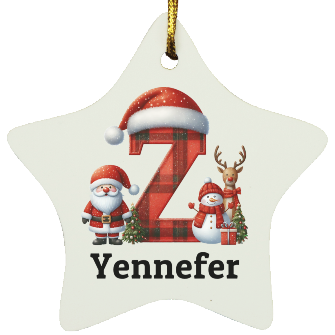 Personalized Initial Star Ornament – Unique Keepsake