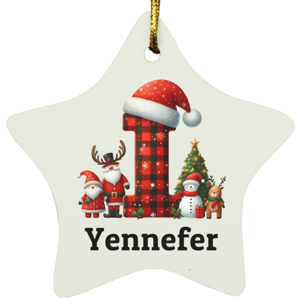 Personalized Initial Star Ornament – Unique Keepsake
