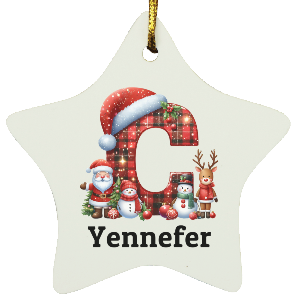 Personalized Initial Star Ornament – Unique Keepsake