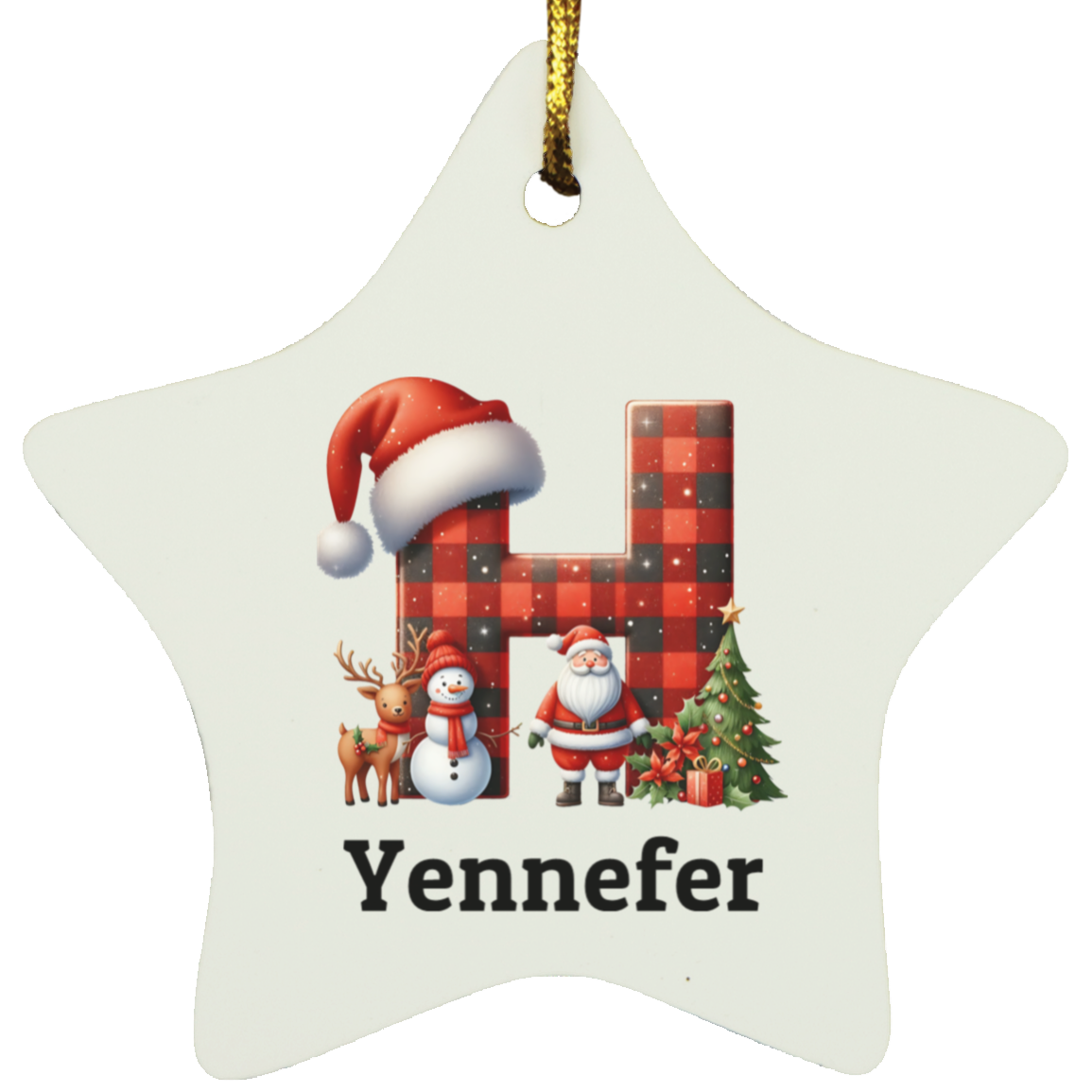 Personalized Initial Star Ornament – Unique Keepsake