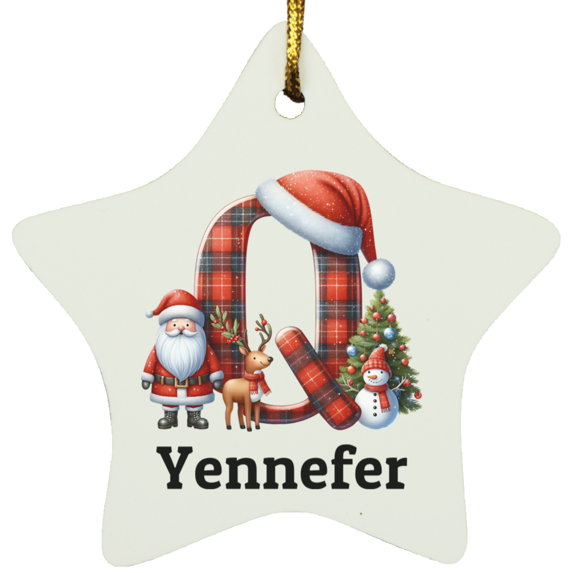Personalized Initial Star Ornament – Unique Keepsake