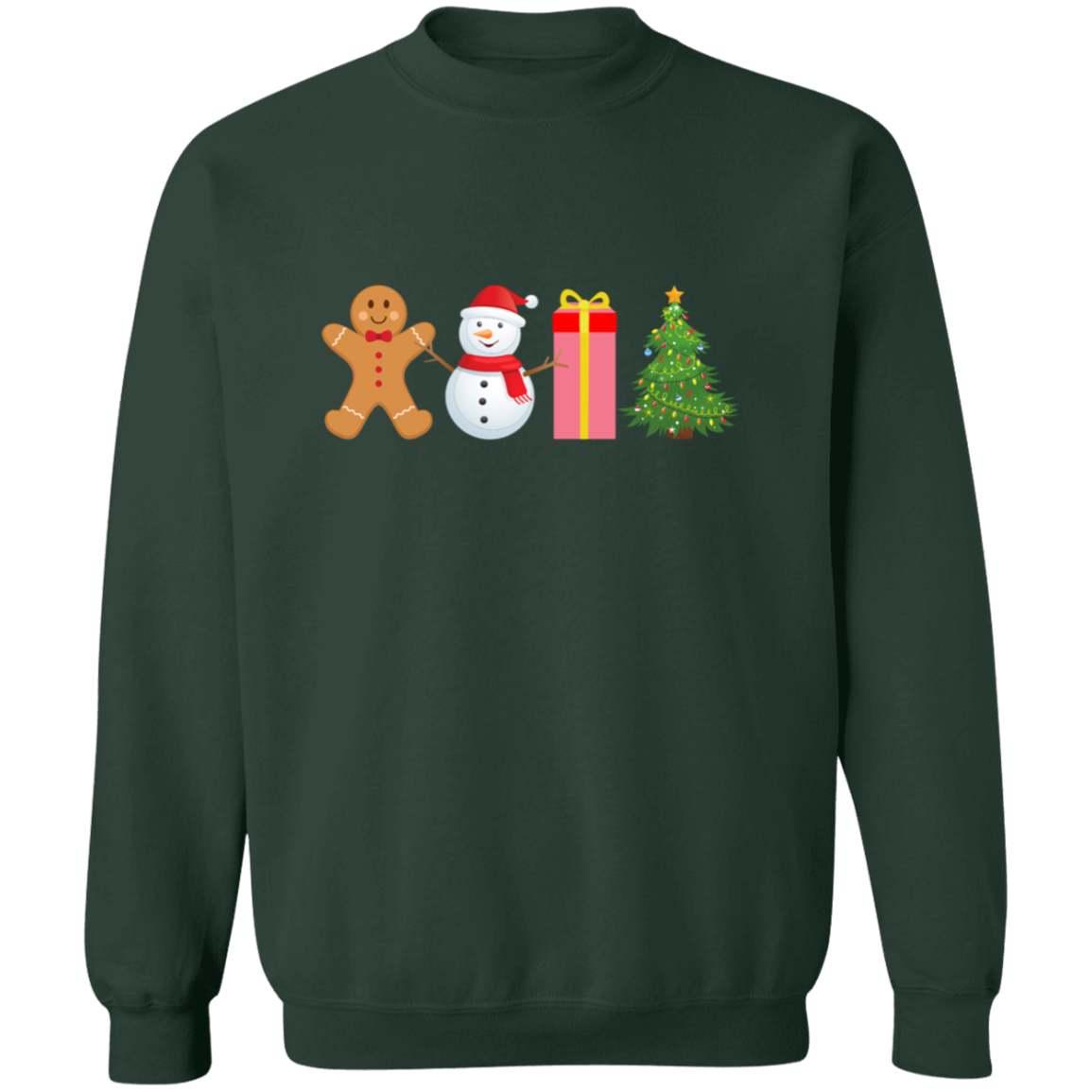 Gingerbread, Snowman, Present, Tree Unisex Sweatshirt – Cozy Holiday Style