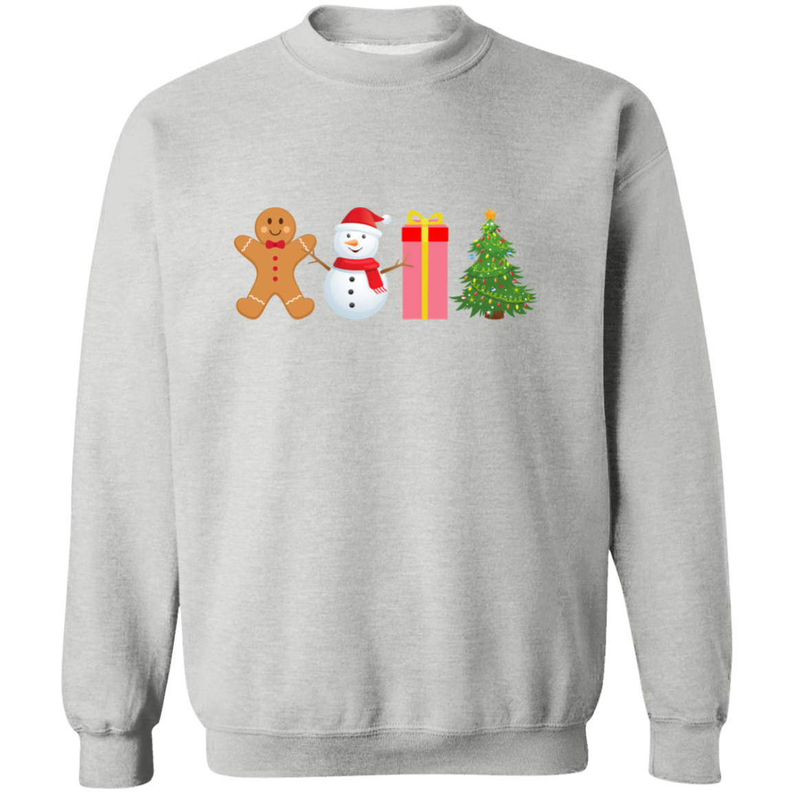 Gingerbread, Snowman, Present, Tree Unisex Sweatshirt – Cozy Holiday Style