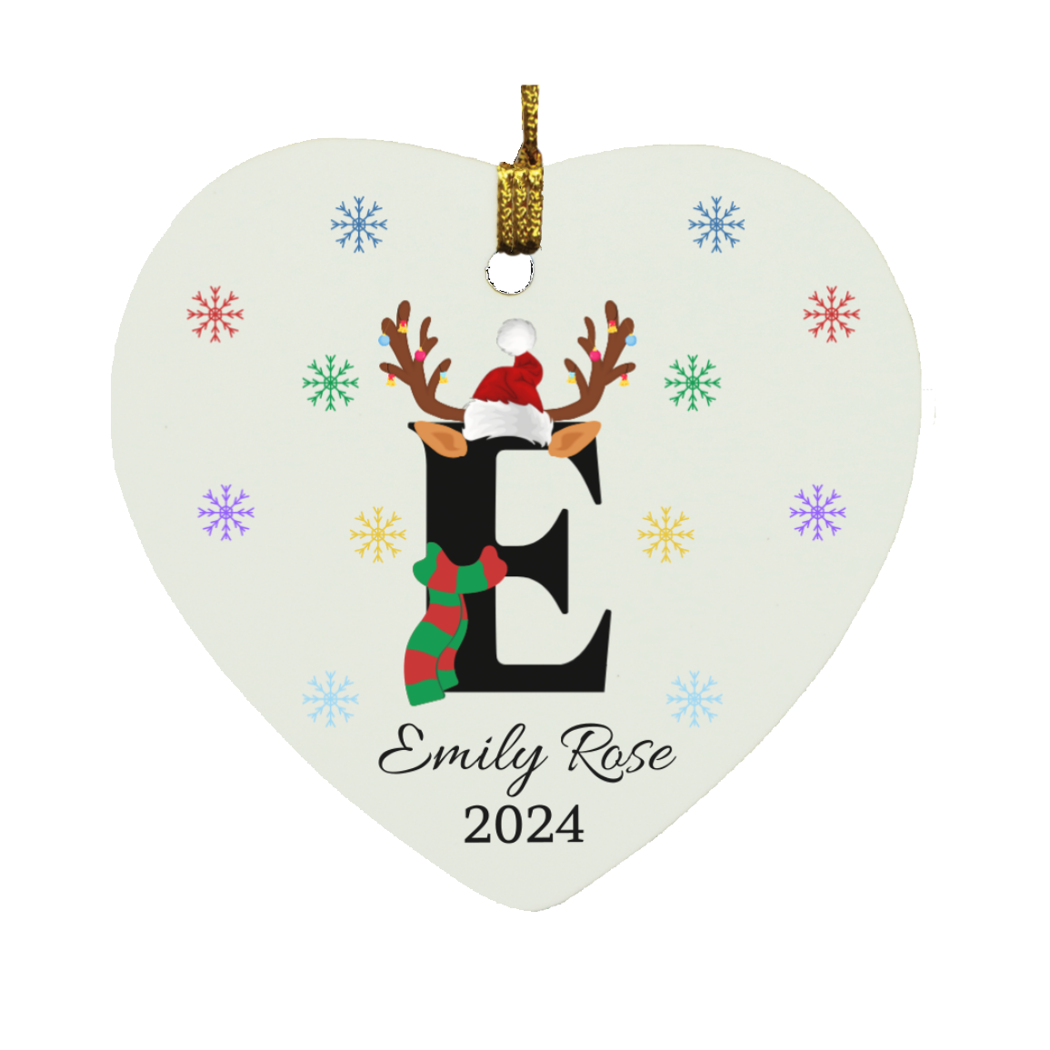 Personalized Initial Name Ornament – Unique Holiday Keepsake