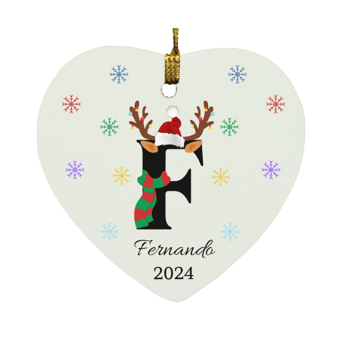 Personalized Initial Name Ornament – Unique Holiday Keepsake