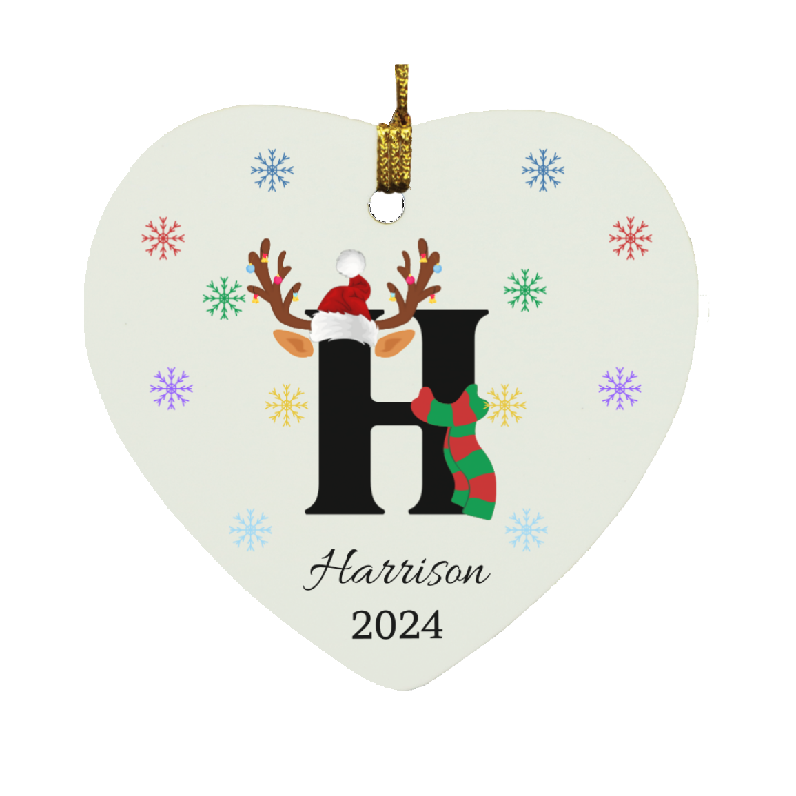 Personalized Initial Name Ornament – Unique Holiday Keepsake