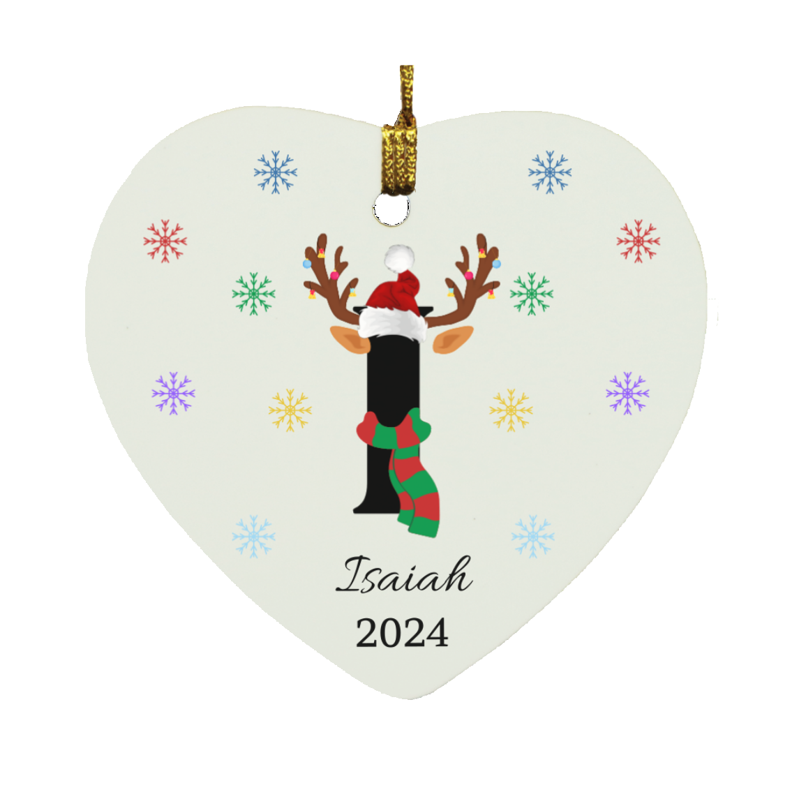 Personalized Initial Name Ornament – Unique Holiday Keepsake