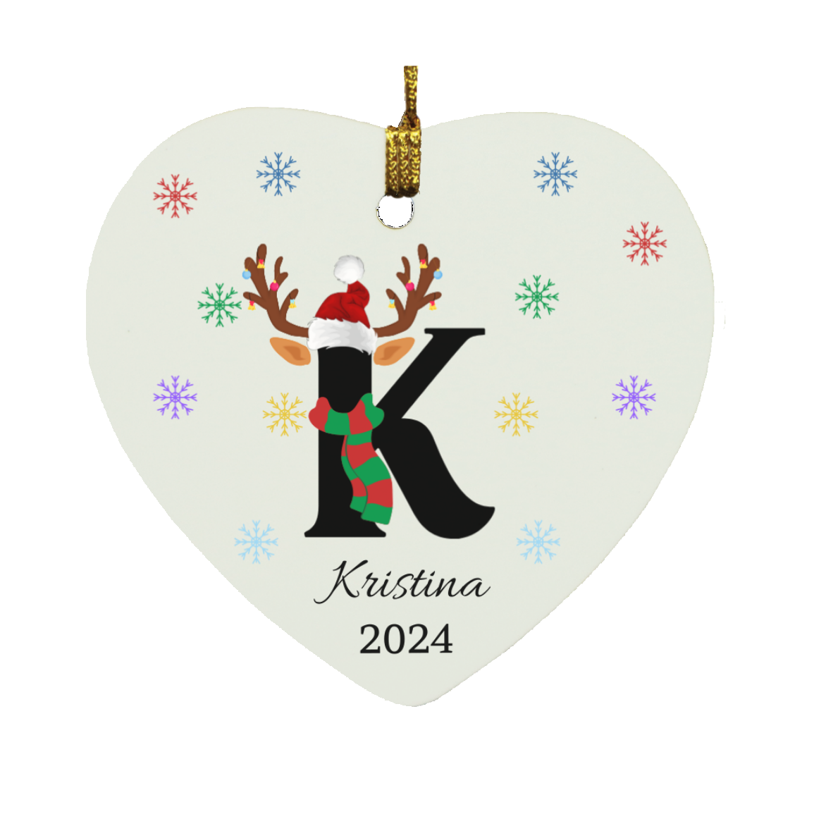 Personalized Initial Name Ornament – Unique Holiday Keepsake