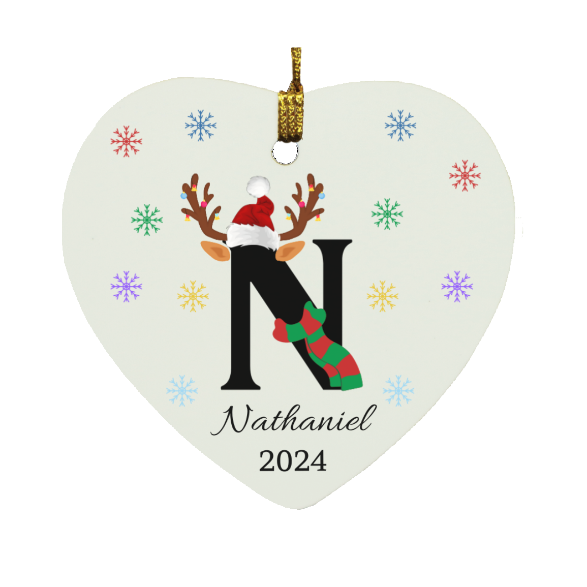 Personalized Initial Name Ornament – Unique Holiday Keepsake