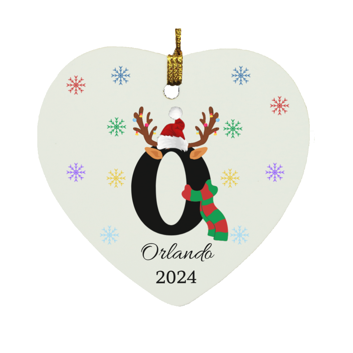 Personalized Initial Name Ornament – Unique Holiday Keepsake