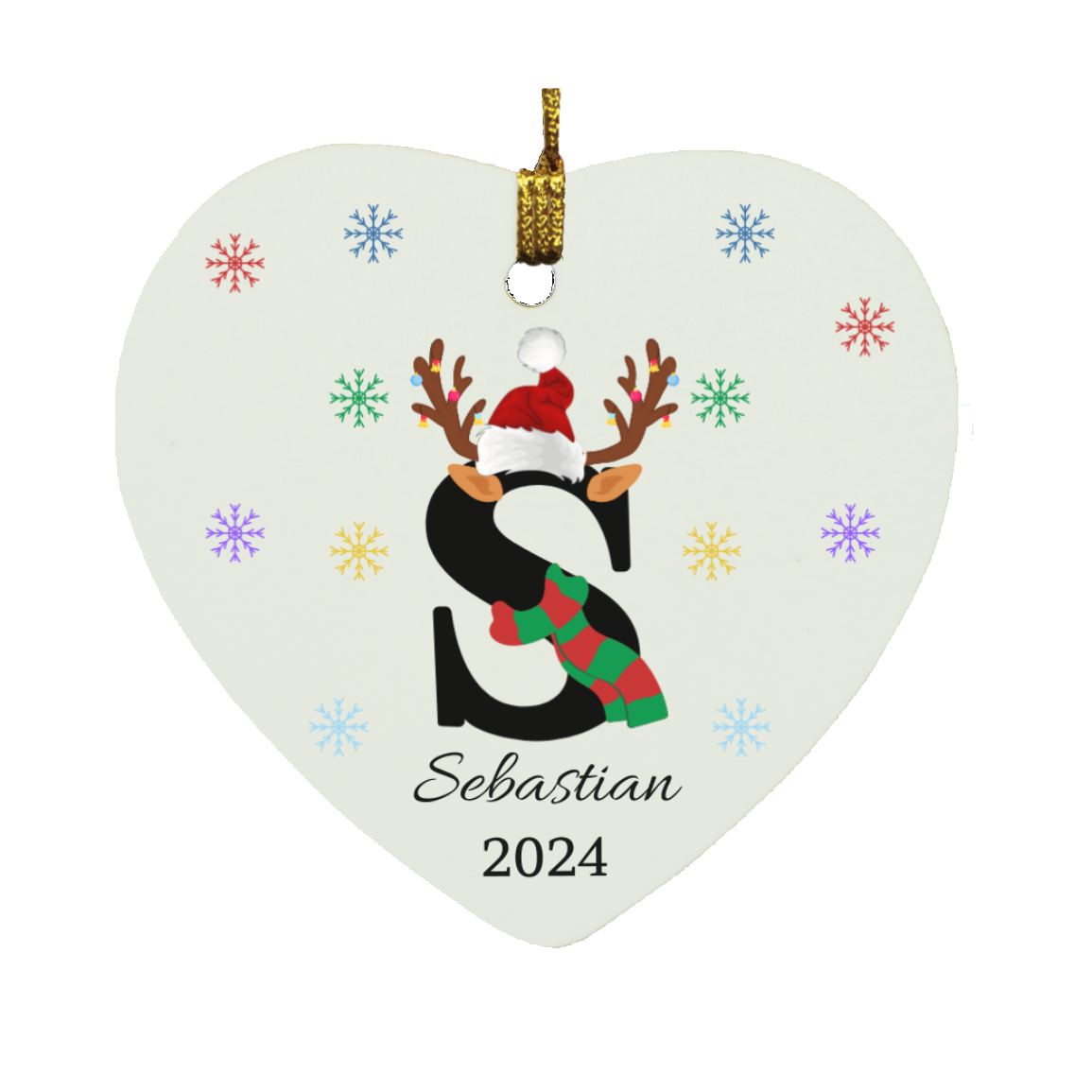 Personalized Initial Name Ornament – Unique Holiday Keepsake
