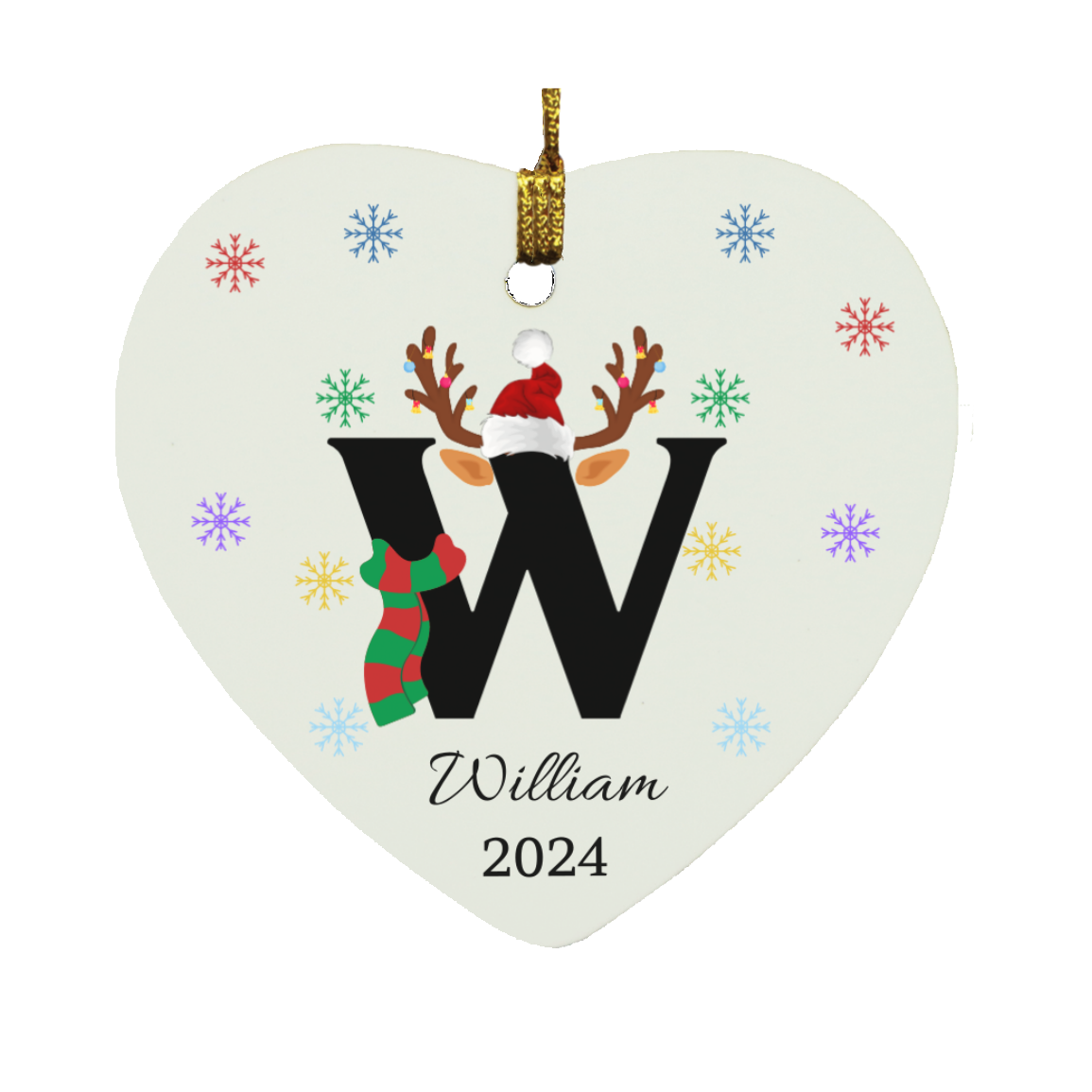 Personalized Initial Name Ornament – Unique Holiday Keepsake