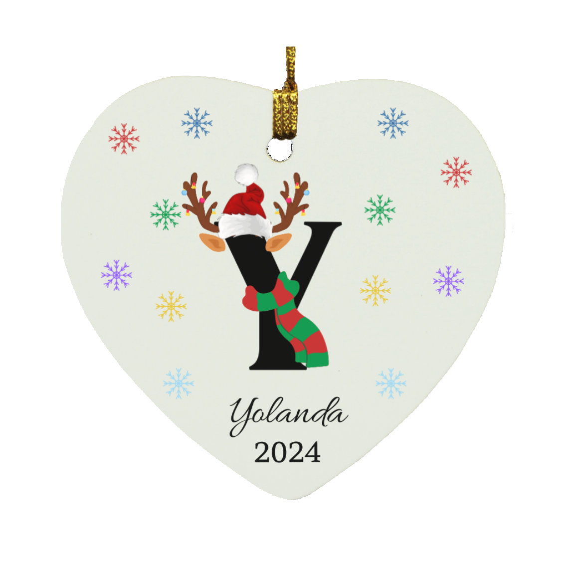 Personalized Initial Name Ornament – Unique Holiday Keepsake