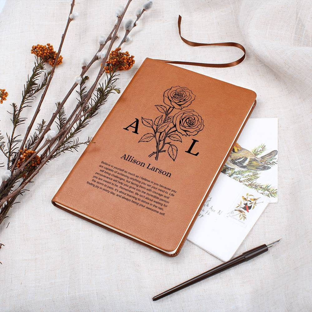 Personalized Leather Journal, Graduation Gift