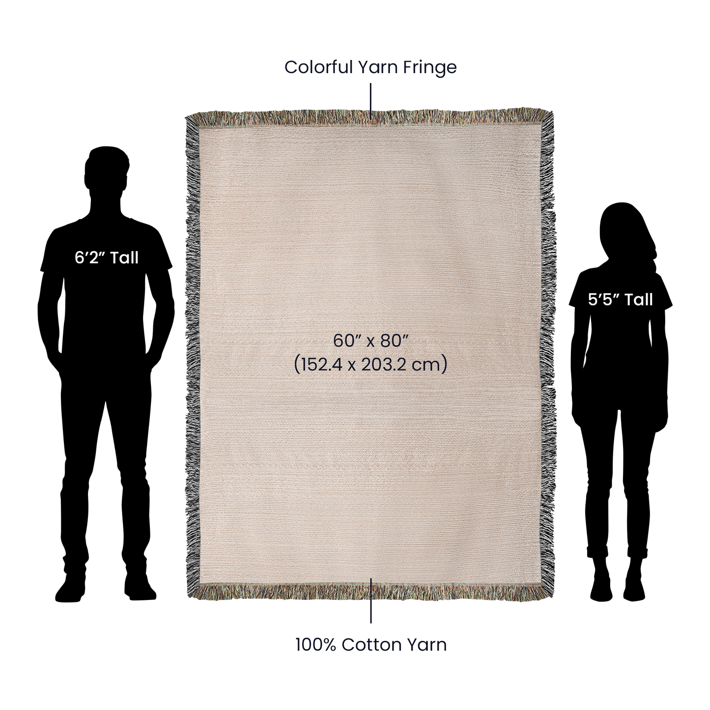 Custom Name Woven Blanket – Personalized Heirloom Throw for Cozy Gifting