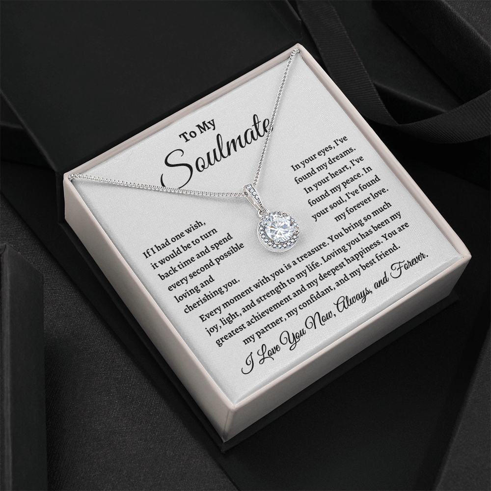 To My Soulmate, If I Had One Wish Necklace - Valentine's Day for Wife, Soulmate, Other Half, Significant Other