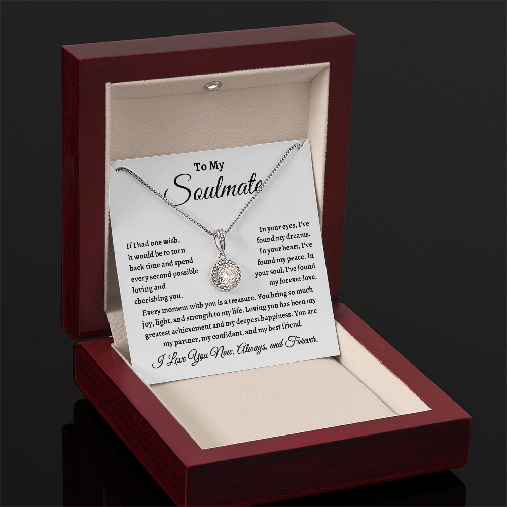 To My Soulmate, If I Had One Wish Necklace - Valentine's Day for Wife, Soulmate, Other Half, Significant Other