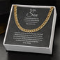 To My Son Cuban Link Chain - Love Mom