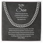 To My Son Cuban Link Chain - Love Mom