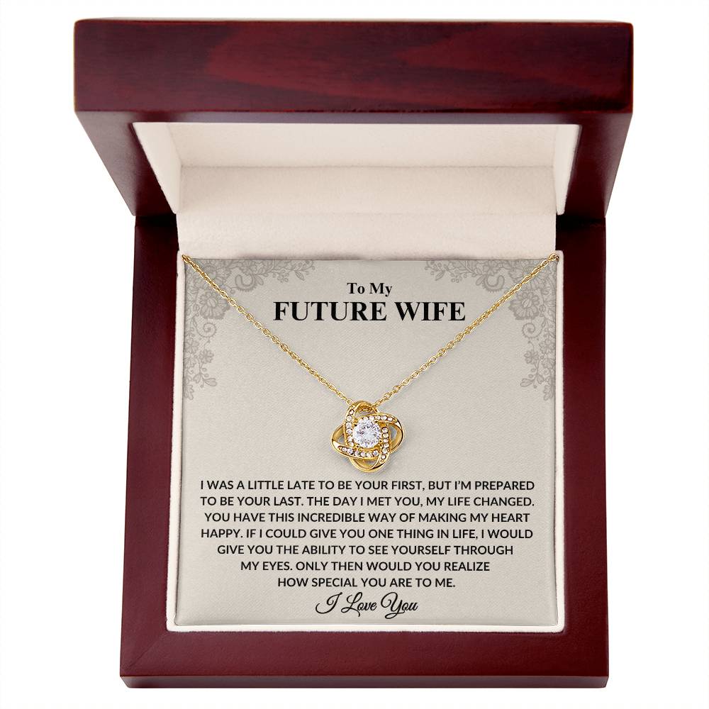 To My Future Wife Love Knot Necklace – Perfect Anniversary Gift