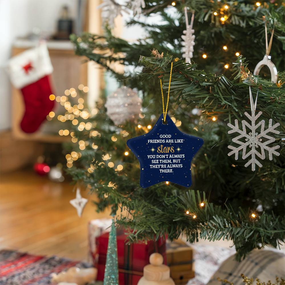 Good Friends Are Like Stars Ornament – Heartwarming Holiday Decor