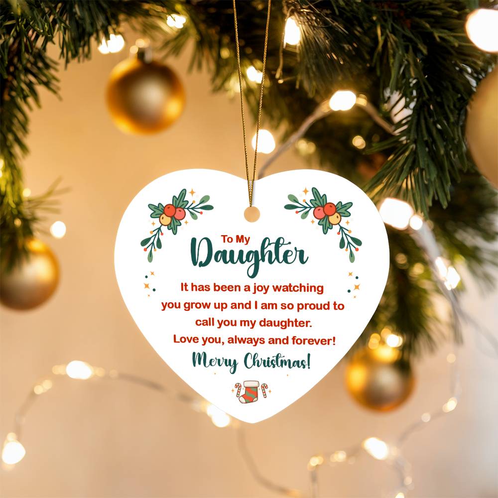 To My Daughter Ornament – A Heartfelt Keepsake Gift