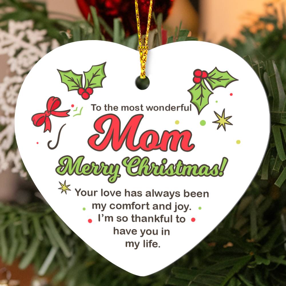 To My Most Wonderful Mom Ornament