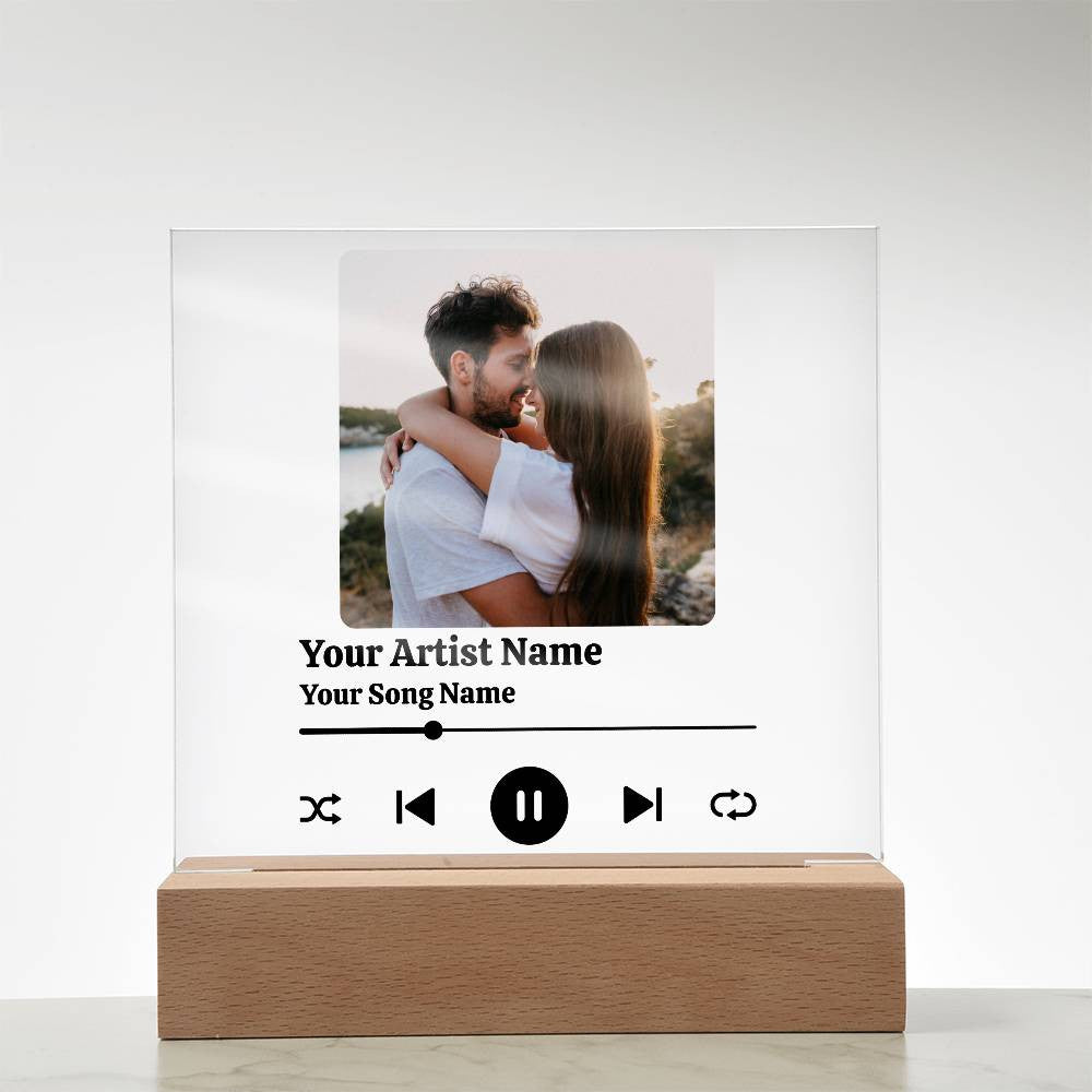 Personalized Song & Photo Acrylic Plaque - Birthday, Anniversary, Mother's Day