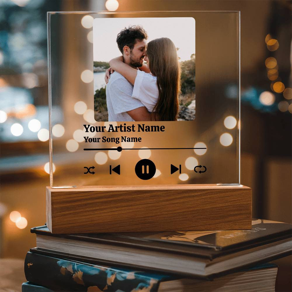 Personalized Song & Photo Acrylic Plaque - Birthday, Anniversary, Mother's Day