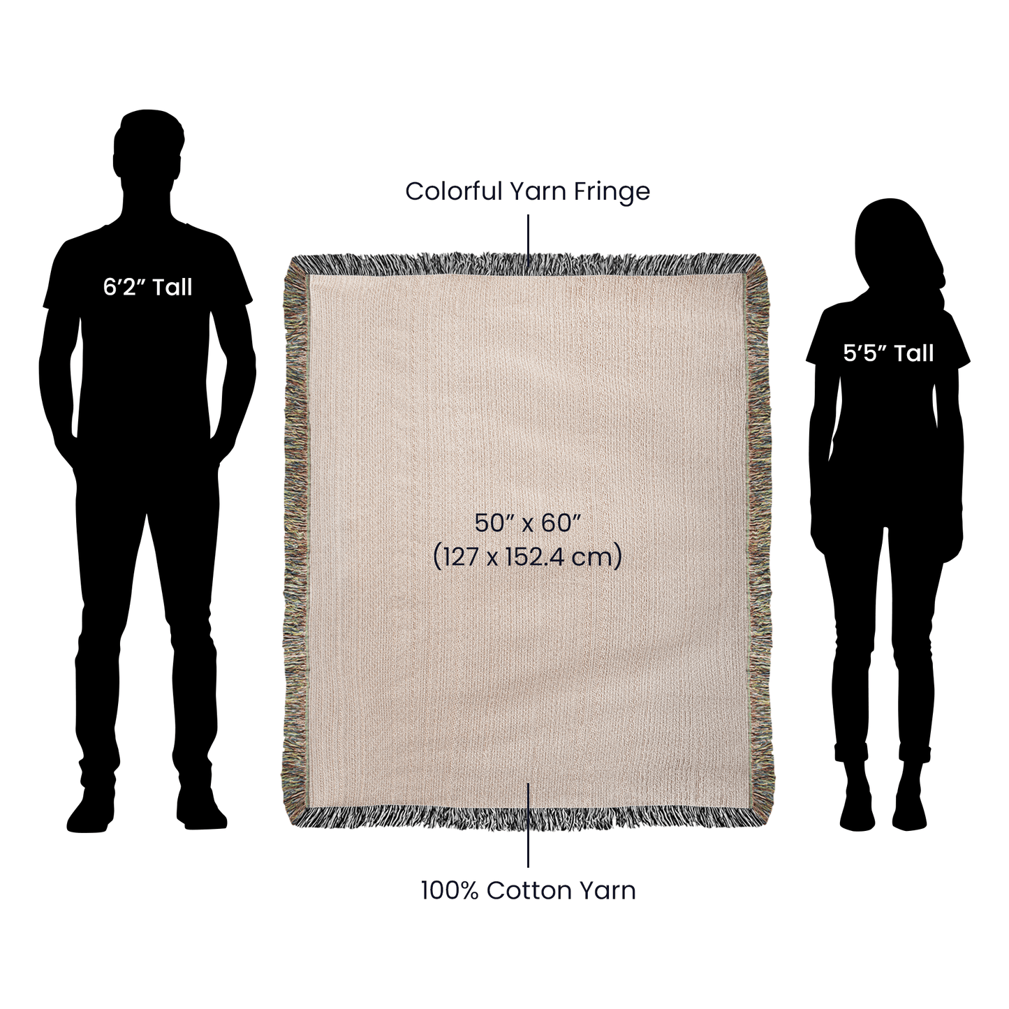 Custom Name Woven Blanket – Personalized Heirloom Throw for Cozy Gifting